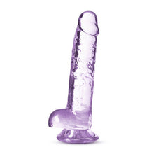 Load image into Gallery viewer, Naturally Yours 7&quot; Crystaline Dildo Amethyst
