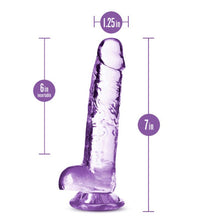 Load image into Gallery viewer, Naturally Yours 7&quot; Crystaline Dildo Amethyst
