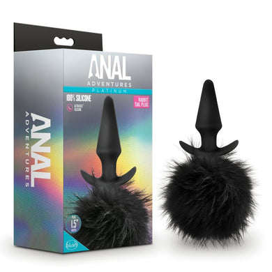 Anal Adventures Platinum Rabbit Tail Plug - LOVEBEE