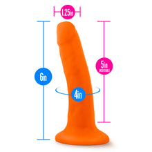 Load image into Gallery viewer, Blush Neo 6&#39;&#39; Dual Density Cock Realistic Dildo Suction Cup Sex Toy Orange
