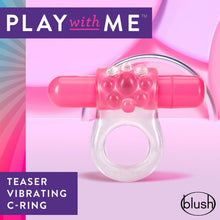 Load image into Gallery viewer, Play with Me Teaser Vibrating Cock Ring Pink
