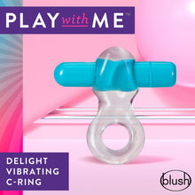 Load image into Gallery viewer, Play  with  Me Vibrating Cock Ring Blue
