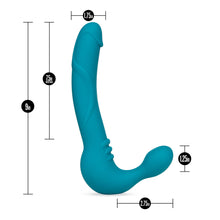 Load image into Gallery viewer, Temptasia Luna Strapless Silicone Dildo Teal
