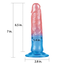 Load image into Gallery viewer, Dazzle Studs Dildo 7in Pink/Blue

