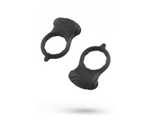 Load image into Gallery viewer, Bcharmed Basic Wave Black Vibrating Cockring
