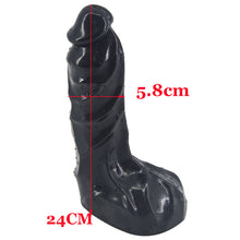 Load image into Gallery viewer, Thick Realistic Penis Dildo Black
