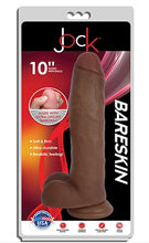 Load image into Gallery viewer, JOCK 10&quot; Bareskin Dong Balls Realistic Dildo Suction Cup Latte
