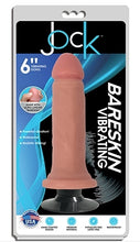 Load image into Gallery viewer, JOCK 6&quot; Bareskin Vibrating Dong Realistic Dildo Suction Cup Vanilla

