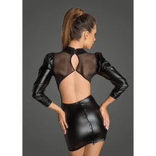Load image into Gallery viewer, Power Wetlook Tulle Dress w Bouffant Sleeves
