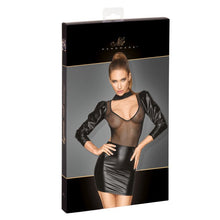 Load image into Gallery viewer, Power Wetlook Tulle Dress w Bouffant Sleeves
