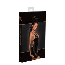 Load image into Gallery viewer, Power Wetlook Mini Dress w Lace Up Back
