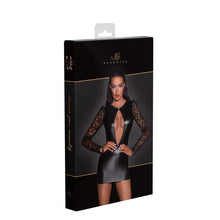 Load image into Gallery viewer, Power Wetlook Short Dress w Lace Sleeves
