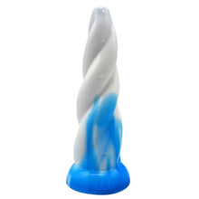 Load image into Gallery viewer, Swirl Dildo Blue/White

