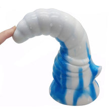 Load image into Gallery viewer, Swirl Dildo Blue/White
