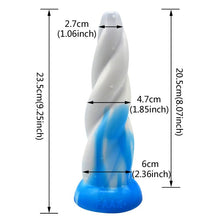 Load image into Gallery viewer, Swirl Dildo Blue/White
