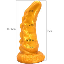 Load image into Gallery viewer, Dragon Horn Dildo Gold
