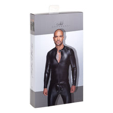 Load image into Gallery viewer, Power Wetlook Mens Jacket w Pleated PVC Epaulets
