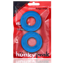 Load image into Gallery viewer, Hunky Junk Stiffy 2 Pc Bulge Cockrings Teal Ice
