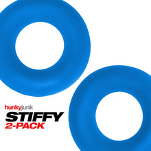 Load image into Gallery viewer, Hunky Junk Stiffy 2 Pc Bulge Cockrings Teal Ice
