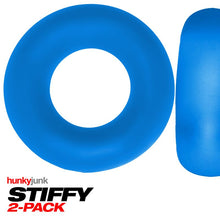 Load image into Gallery viewer, Hunky Junk Stiffy 2 Pc Bulge Cockrings Teal Ice
