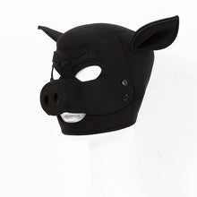 Load image into Gallery viewer, Neoprene Pig Mask Black
