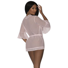 Load image into Gallery viewer, Robe with Lace Trim Blush
