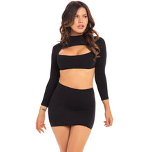 Load image into Gallery viewer, Stop and Stare 2 Pc Skirt Set Black
