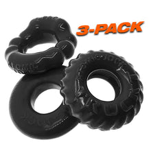 Load image into Gallery viewer, Bonemaker 3 Pc Cockring Set Black
