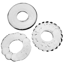 Load image into Gallery viewer, Bonemaker 3 Pc Cockring Set Clear
