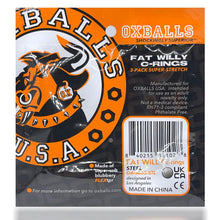 Load image into Gallery viewer, Fat Willy 3 Pc Jumbo Cockrings Orange
