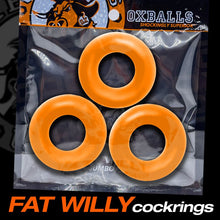 Load image into Gallery viewer, Fat Willy 3 Pc Jumbo Cockrings Orange
