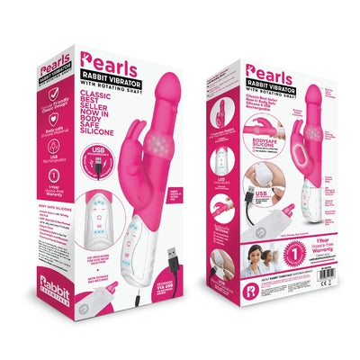 Rabbit Essentials Rechargeable Pleasure Pearls Rabbit - Hot Pink