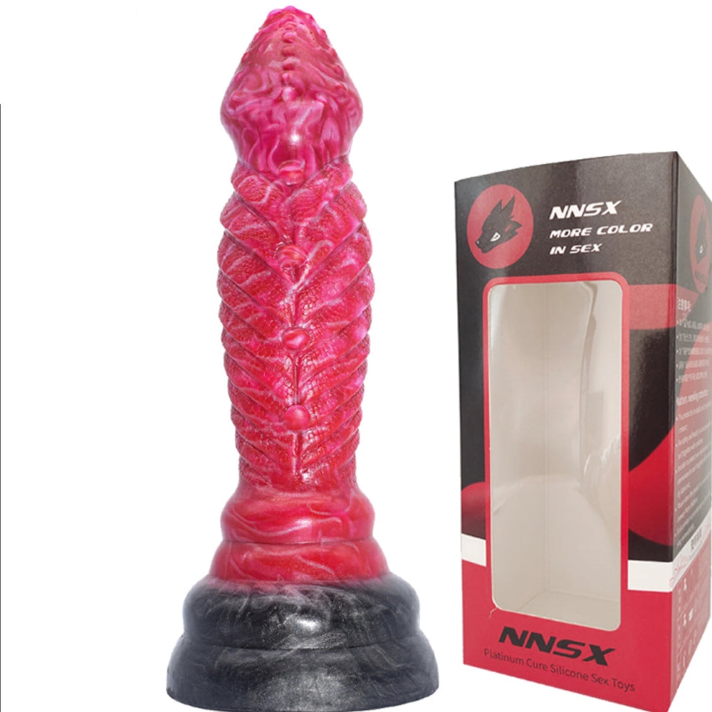 FAAK AULA N5002 Liquid Silicone Dildo Large Veined Anal Plug