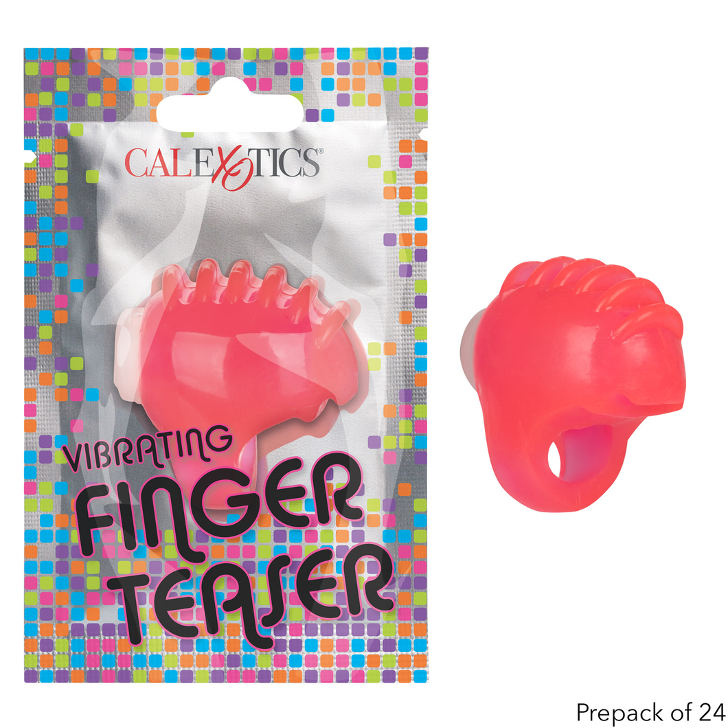 Foil Pack Vibrating Finger Teaser- Pink (Prepack 24)