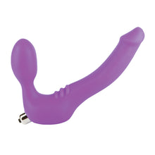 Load image into Gallery viewer, Strapless Strap On Vibrating Silicone L - Purple

