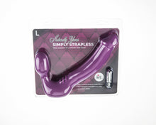 Load image into Gallery viewer, Strapless Strap On Vibrating Silicone L - Purple
