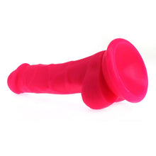 Load image into Gallery viewer, Realistic Dildo Veined Shaft w Balls Pink
