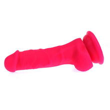 Load image into Gallery viewer, Realistic Dildo Veined Shaft w Balls Pink
