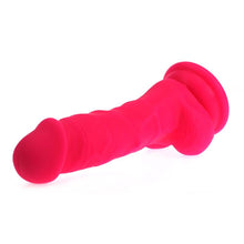 Load image into Gallery viewer, Realistic Dildo Veined Shaft w Balls Pink
