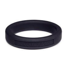 Load image into Gallery viewer, Classic Silicone Medium Stretch Penis Ring 44mm Black
