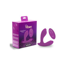 Load image into Gallery viewer, Viben Epiphany Rollerball Dual-Stim Massager w Remote Berry
