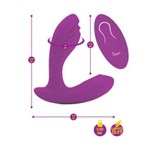 Load image into Gallery viewer, Viben Epiphany Rollerball Dual-Stim Massager w Remote Berry
