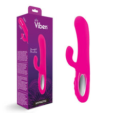 Load image into Gallery viewer, Viben Hypnotic Thrusting Rabbit Vibe w Swinging Clit Stim Hot Pink
