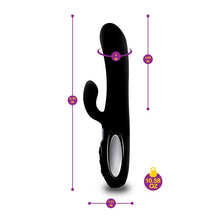 Load image into Gallery viewer, Viben Hypnotic Thrusting Rabbit Vibe w Swinging Clit Stim Black
