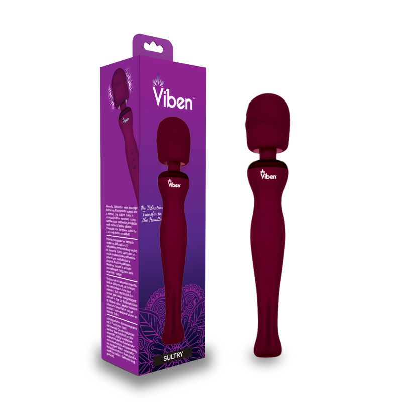 Viben Sultry Rechargeable Wand Massager Ruby