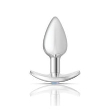 Load image into Gallery viewer, Cheeky Charms Silver Anchor Butt Plug  w Clear and Pink Jewel Kit
