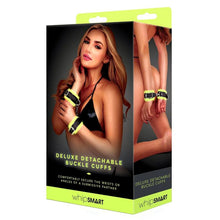 Load image into Gallery viewer, Glow In The Dark Deluxe Buckle Cuffs Black
