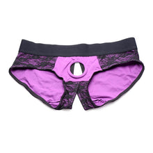 Load image into Gallery viewer, Lace Envy Panty Harness Purple L/XL
