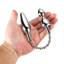 Load image into Gallery viewer, Silver Dome Double Metal Plug
