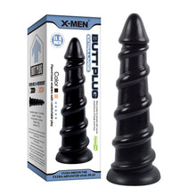 Load image into Gallery viewer, Spiral Cone Butt Plug Black
